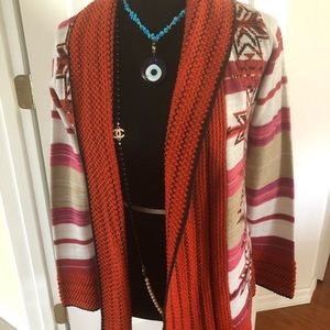 BCBG Print Sweater/Cardigan